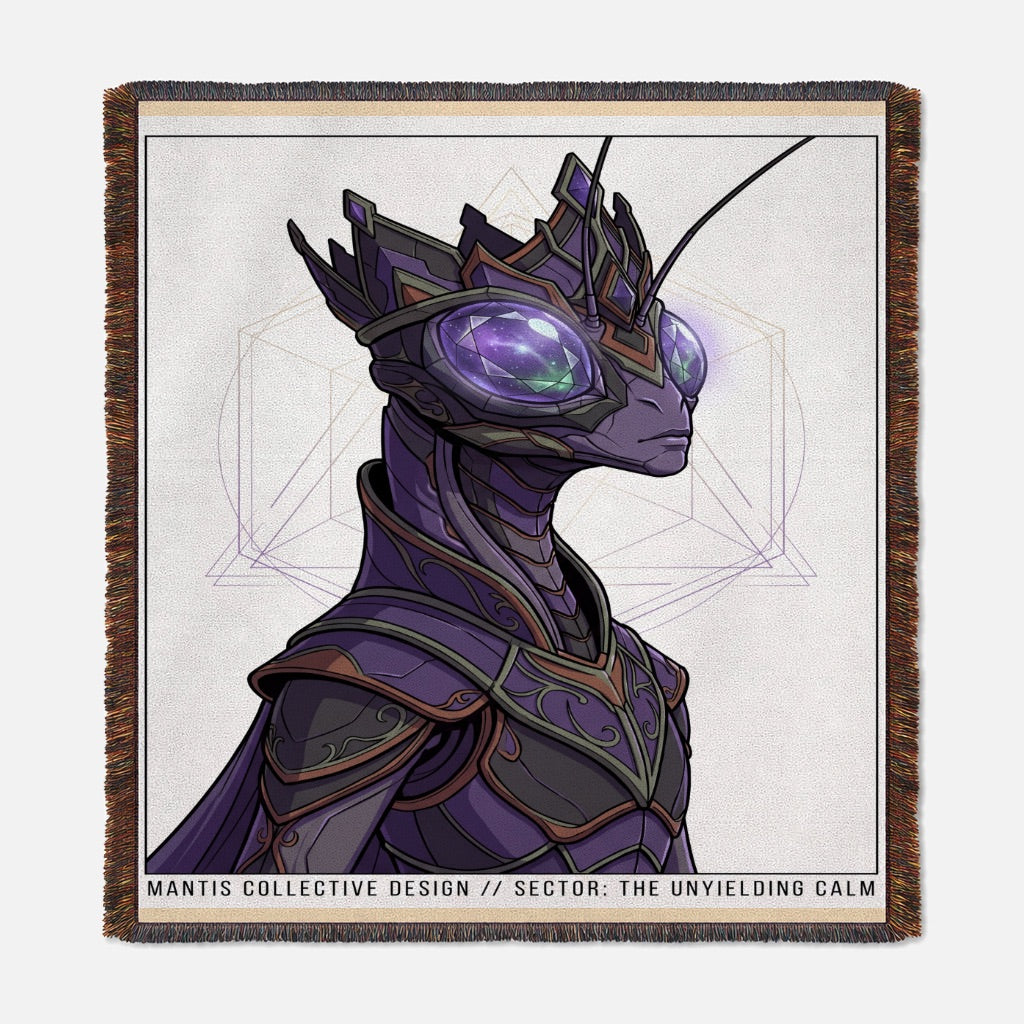 Pacific Heritage Mantis Royal Observer Woven Blanket Tapestry Throw 54" x 60"