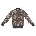 Seimei Hikari Unisex Ceremonial Smoke LE 35 Seigaiha Kanji Rye Flow Relaxed Fit Sweater