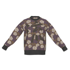 Seimei Hikari Unisex Ceremonial Smoke LE 35 Seigaiha Kanji Rye Flow Relaxed Fit Sweater