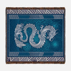 Elemental Crest Water 10 Woven Blanket Tapestry Throw 54" x 60"