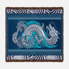 Elemental Crest Water 02 Woven Blanket Tapestry Throw 54" x 60"
