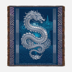 Elemental Crest Water 09 Woven Blanket Tapestry Throw 54" x 60"