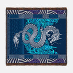 Elemental Crest Water 06 Woven Blanket Tapestry Throw 54" x 60"
