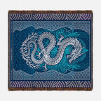 Elemental Crest Water 07 Woven Blanket Tapestry Throw 54" x 60"