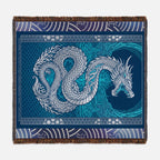 Elemental Crest Water 04 Woven Blanket Tapestry Throw 54" x 60"
