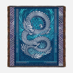 Elemental Crest Water 05 Woven Blanket Tapestry Throw 54" x 60"
