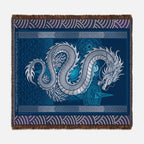 Elemental Crest Water 09 Woven Blanket Tapestry Throw 54" x 60"