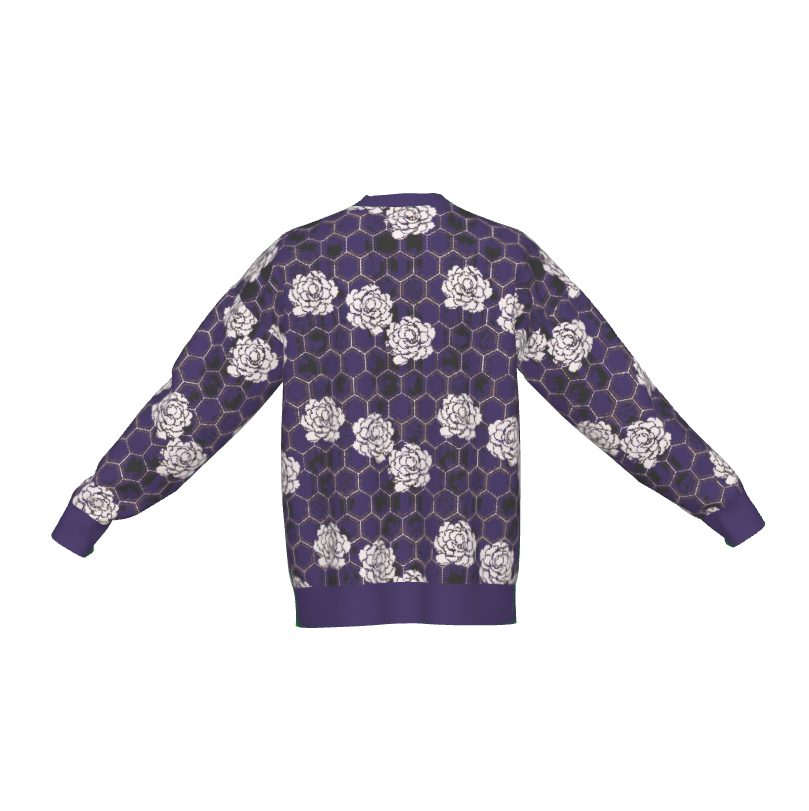 Seimei Hikari Unisex Ceremonial Smoke LE 40 Kikkou Kanji Mamoru Protect Relaxed Fit Sweater