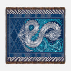 Elemental Crest Water 03 Woven Blanket Tapestry Throw 54" x 60"