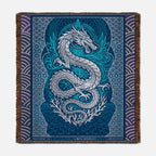 Elemental Crest Water 07 Woven Blanket Tapestry Throw 54" x 60"