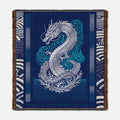 Elemental Crest Water 01 Woven Blanket Tapestry Throw 54" x 60"