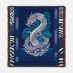 Elemental Crest Water 01 Woven Blanket Tapestry Throw 54" x 60"