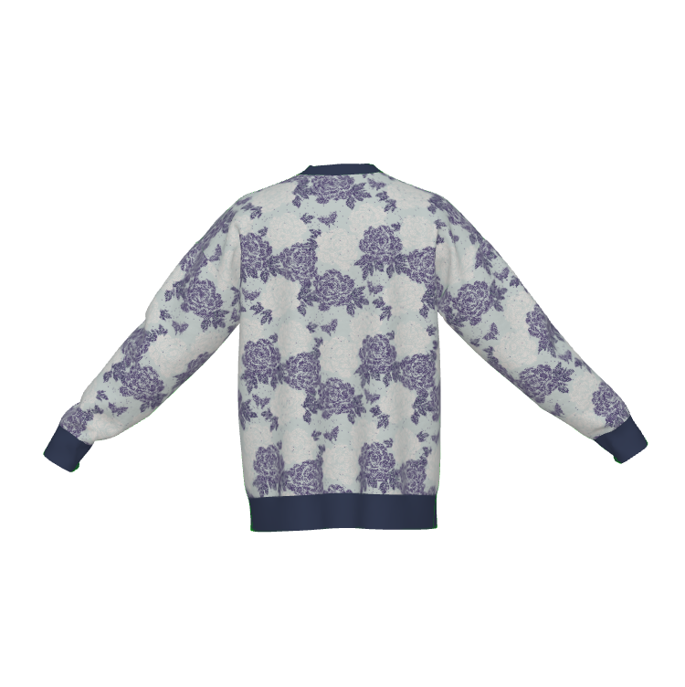 Seimei Hikari Unisex Lunar Reflection LE 02 Seigaiha Kanji Shin Truth Relaxed Fit Sweater