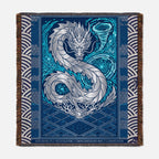Elemental Crest Water 03 Woven Blanket Tapestry Throw 54" x 60"
