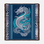 Elemental Crest Water 02 Woven Blanket Tapestry Throw 54" x 60"