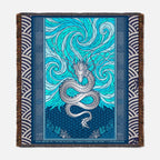 Elemental Crest Water 08 Woven Blanket Tapestry Throw 54" x 60"