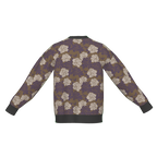 Seimei Hikari Unisex Ceremonial Smoke LE 35 Seigaiha Kanji Rye Flow Relaxed Fit Sweater
