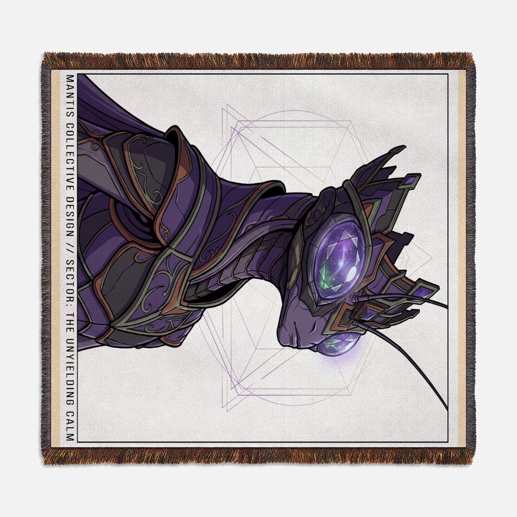 Pacific Heritage Mantis Royal Observer Woven Blanket Tapestry Throw 54" x 60"
