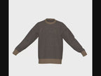 Seimei Hikari Unisex Ceremonial Smoke LE 38 Seigaiha Kanji Rye Flow Relaxed Fit Sweater