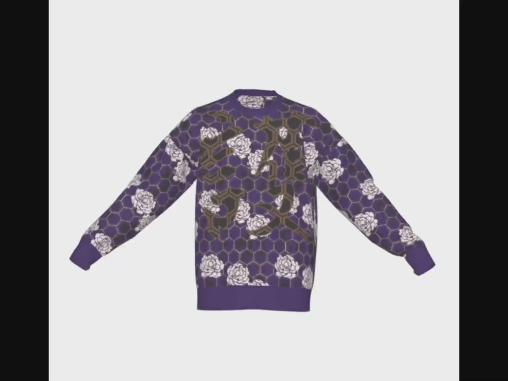 Seimei Hikari Unisex Ceremonial Smoke LE 40 Kikkou Kanji Mamoru Protect Relaxed Fit Sweater