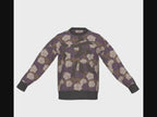 Seimei Hikari Unisex Ceremonial Smoke LE 35 Seigaiha Kanji Rye Flow Relaxed Fit Sweater
